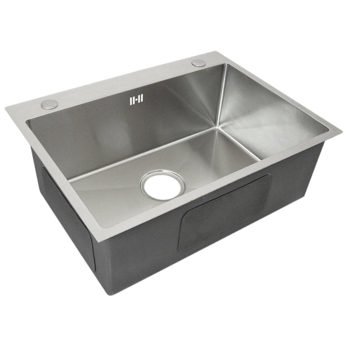 Lavello Singolo Acciaio Inox Sottotop Sottopiano Integrato Satinato Vasca 60x45