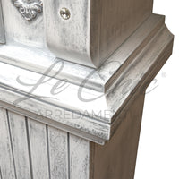 Camino elettrico bianco shabby