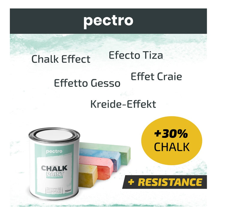 Chalk Paint Vernice a Gesso 750ml + Pennello Tondo in Legno Pack - Pittura per Mobili Senza Carteggiare (VERDE SECCO)