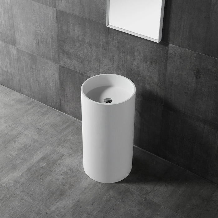 Lavabo free standing klaus artificial stone bianco opaco matt *** confezione 1