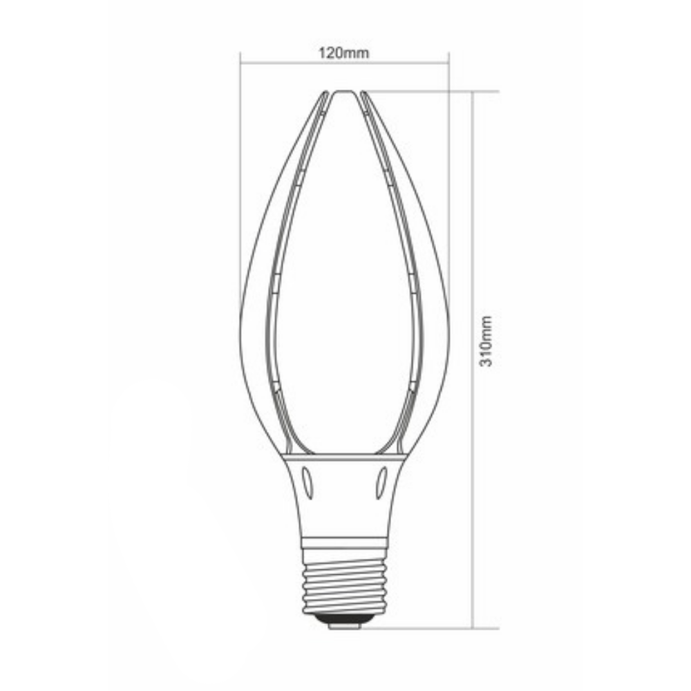 Lampada led stradale noa luce fredda 5000k attacco e27 85 watt