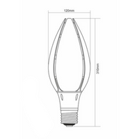 Lampada led stradale noa luce fredda 5000k attacco e27 85 watt