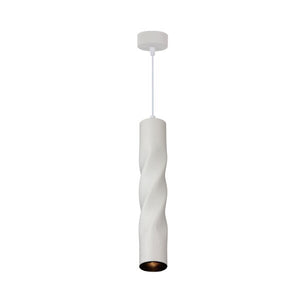 Lampada sospensione led cilindrica colore bianco cavo 1 metro attacco gu10/mr16