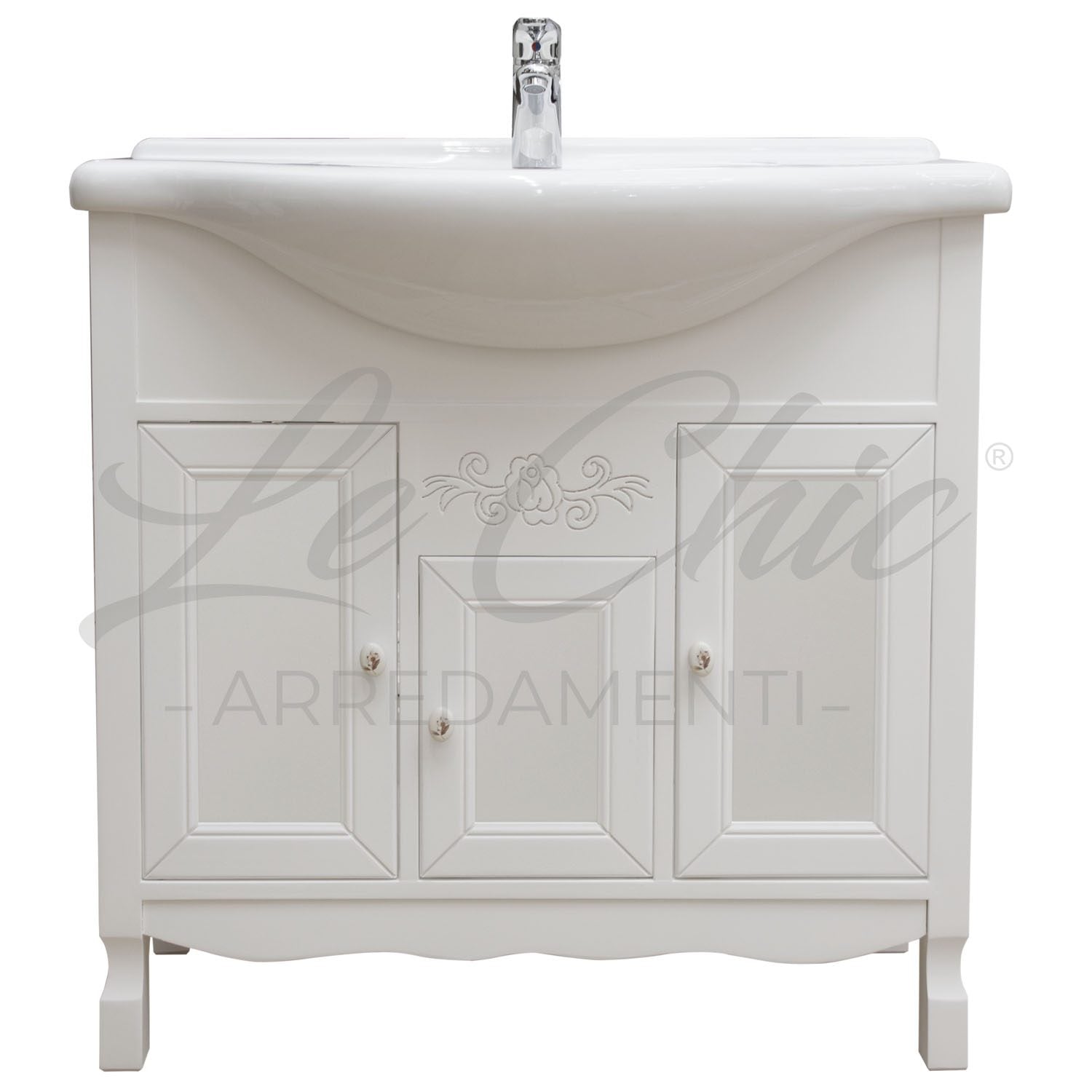 Arredo bagno Cattedrale 85 cm completo shabby chic