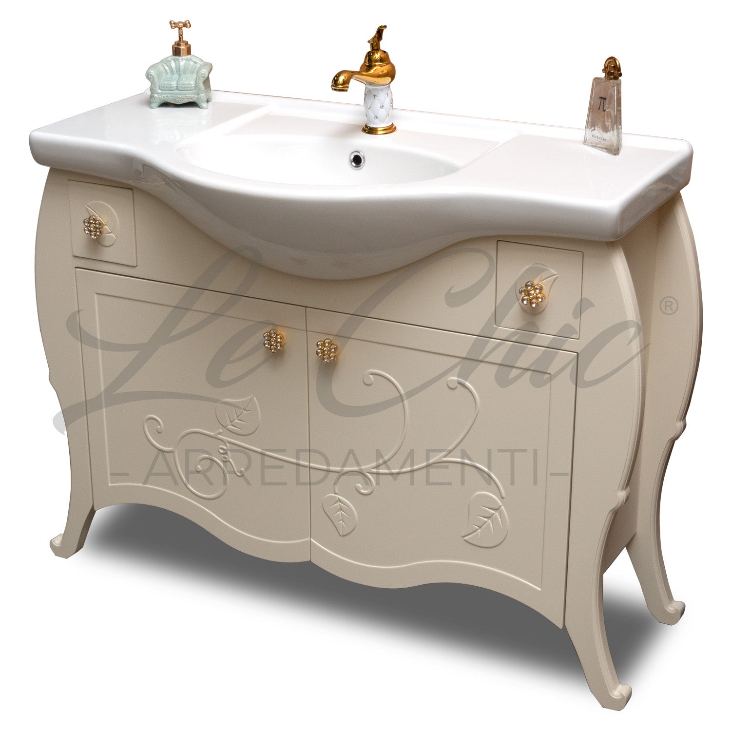 Mobile bagno shabby 105 cm avorio