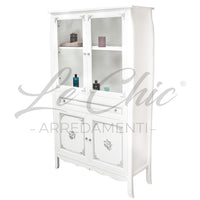 Maxi colonna Carla armadietto barocco white con fregi