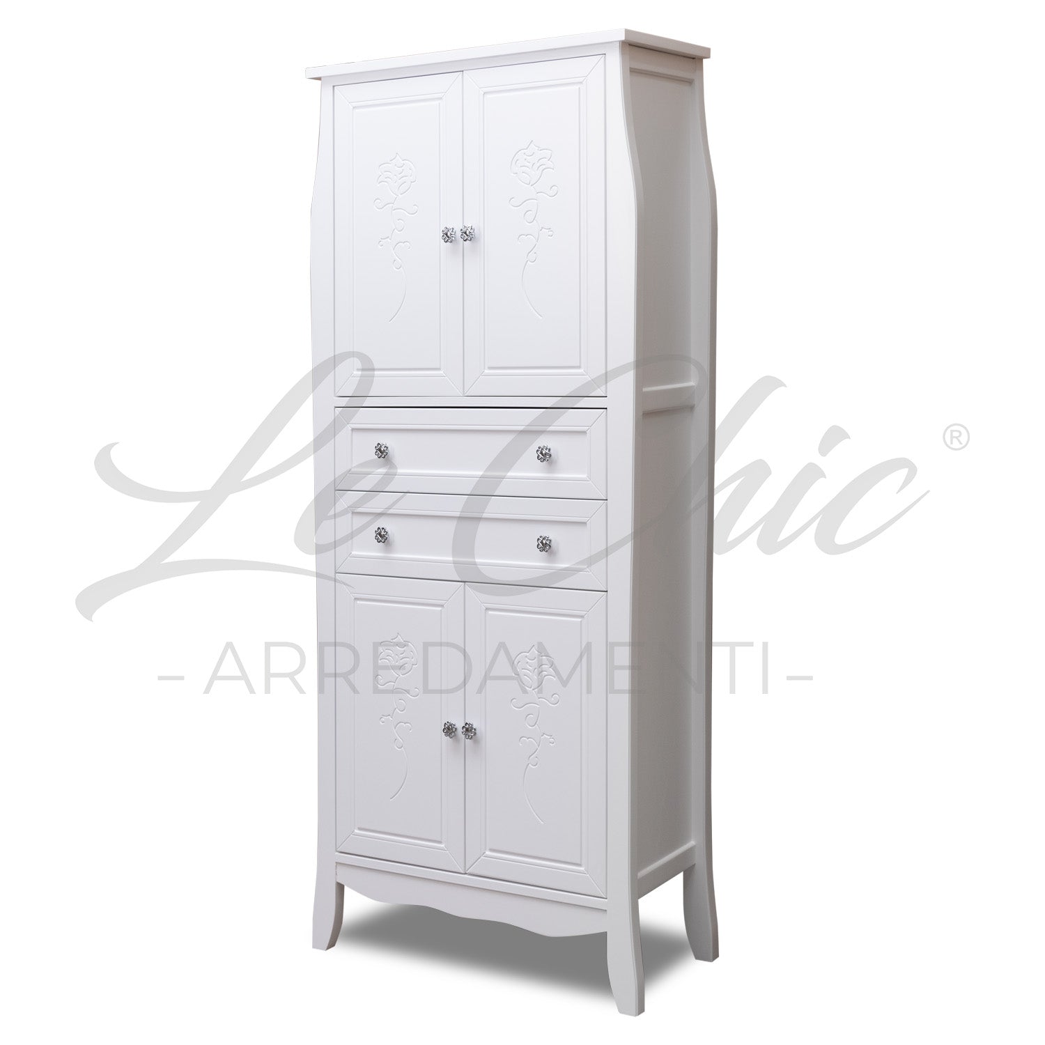 Colonna bagno contemporaneo bianco shabby