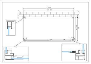 BOX CABINA DOCCIA 3 LATI 2 FISSI E UNO SCORREVOLE 67,5-70x165-170x67,5-70