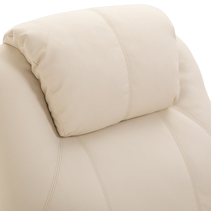 Poltrona Relax Massaggiante 84x92x109 cm in Similpelle Crema