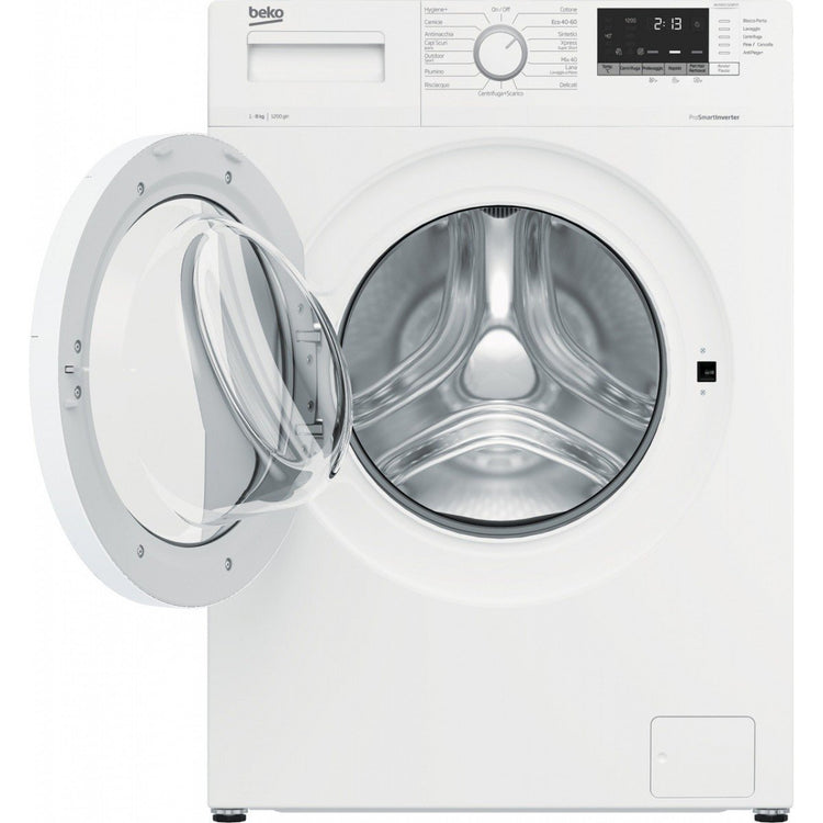 Lavatrice a Carica Frontale Beko 8 Kg 1200 Giri WUX81232WI/IT (A85xL60xP55) Classe C