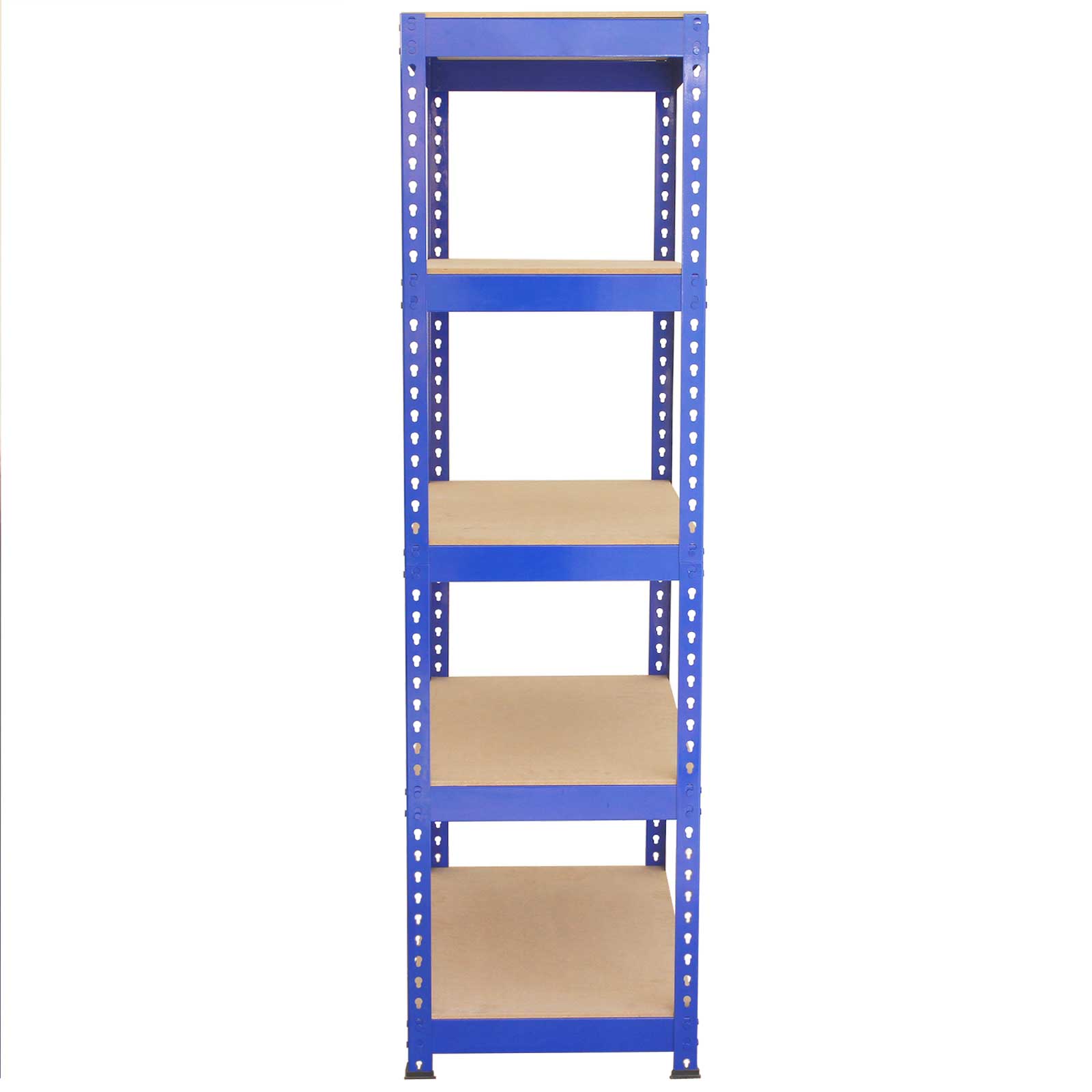 10 Scaffali in Acciaio Senza Bulloni Q-Rax Blu Larghi 90cm per Magazzino e Box