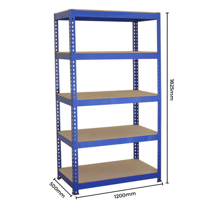 Scaffali da Garage Q-Rax ad Incastro Scaffalature da Officina Magazzino - Blu