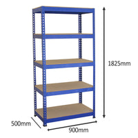 Scaffali da Garage Q-Rax ad Incastro Scaffalature da Officina Magazzino - Blu