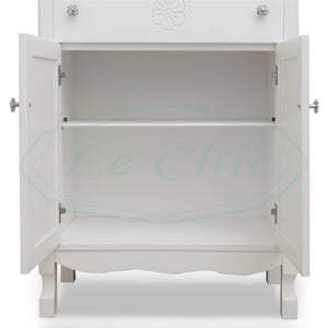 Colonna da bagno in legno bianco shabby