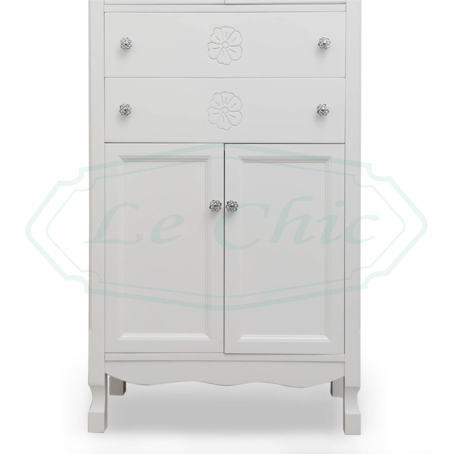 Colonna da bagno in legno bianco shabby