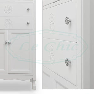 Colonna da bagno in legno bianco shabby