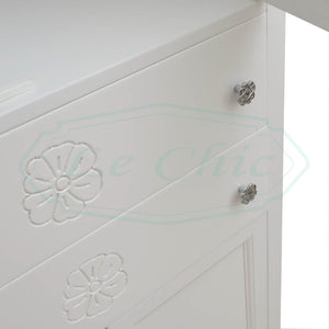 Colonna da bagno in legno bianco shabby