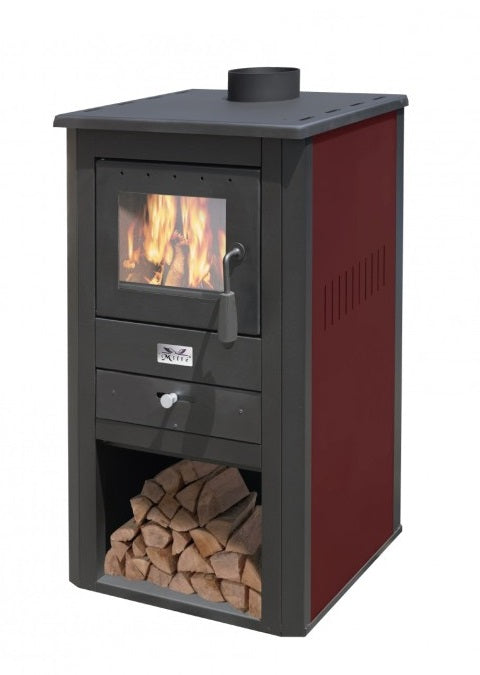 STUFA A LEGNA PALLADE 10,7 KW BORDEAUX CM.50X41XH.86