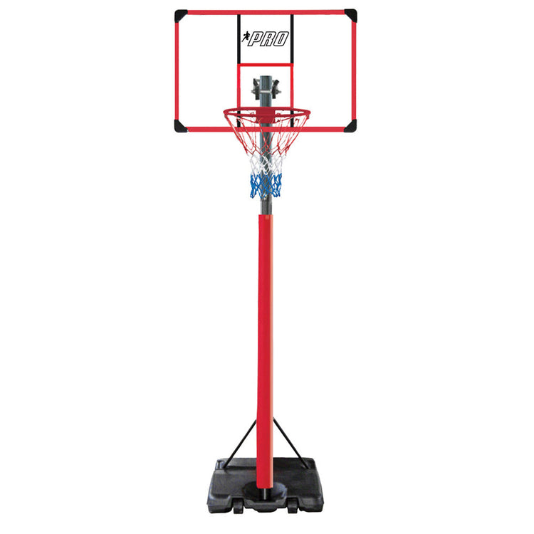 Canestro da Basket Esterno Altezza Allungabile 200-305 cm con Ruote in Metallo