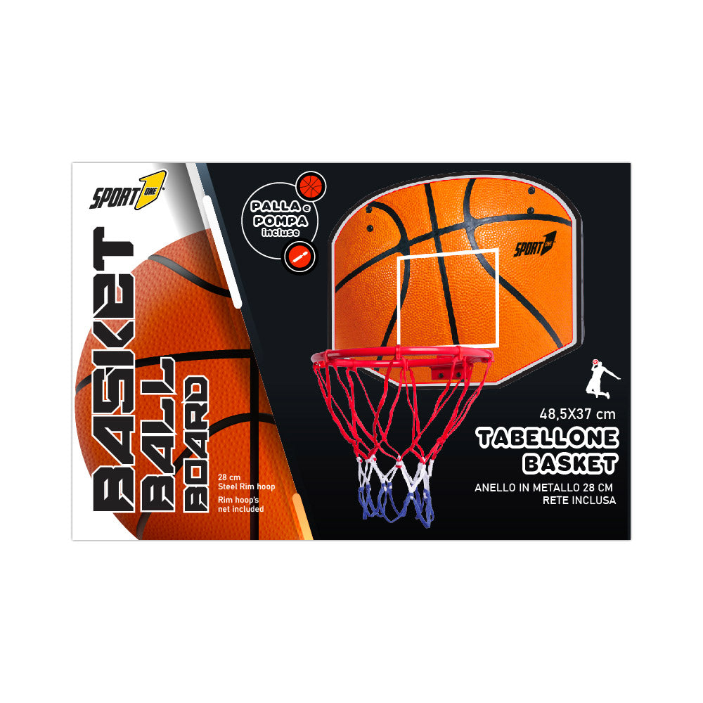 Canestro da Basket Ø 28 cm in MDF Play Arancione