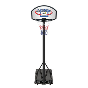 Canestro da Basket Esterno Altezza Allungabile 140-200 cm con Ruote in Metallo