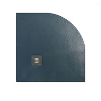 Piatto doccia Semicircolare in pietra SOLIDSTONE alto 2,8 cm - Grafite nero - Misura: 80x80 x 2,8h