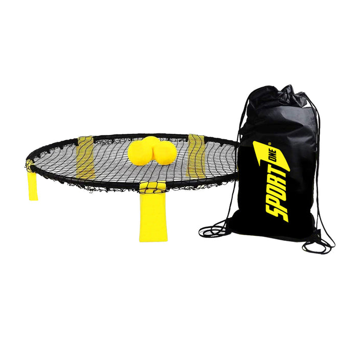 Set Bounching Ball da Esterno con Trampolino Ø90 cm Nero/Giallo