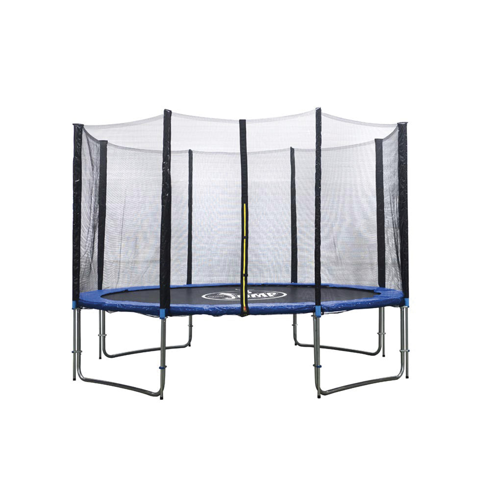 Trampolino Tappeto Elastico con Rete Ø 400 cm in Acciaio Galvanizzato Galvanizzato Blu