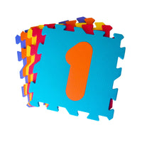 Tappeto Puzzle 5pz per Bambini Componibile Numeri Multicolore