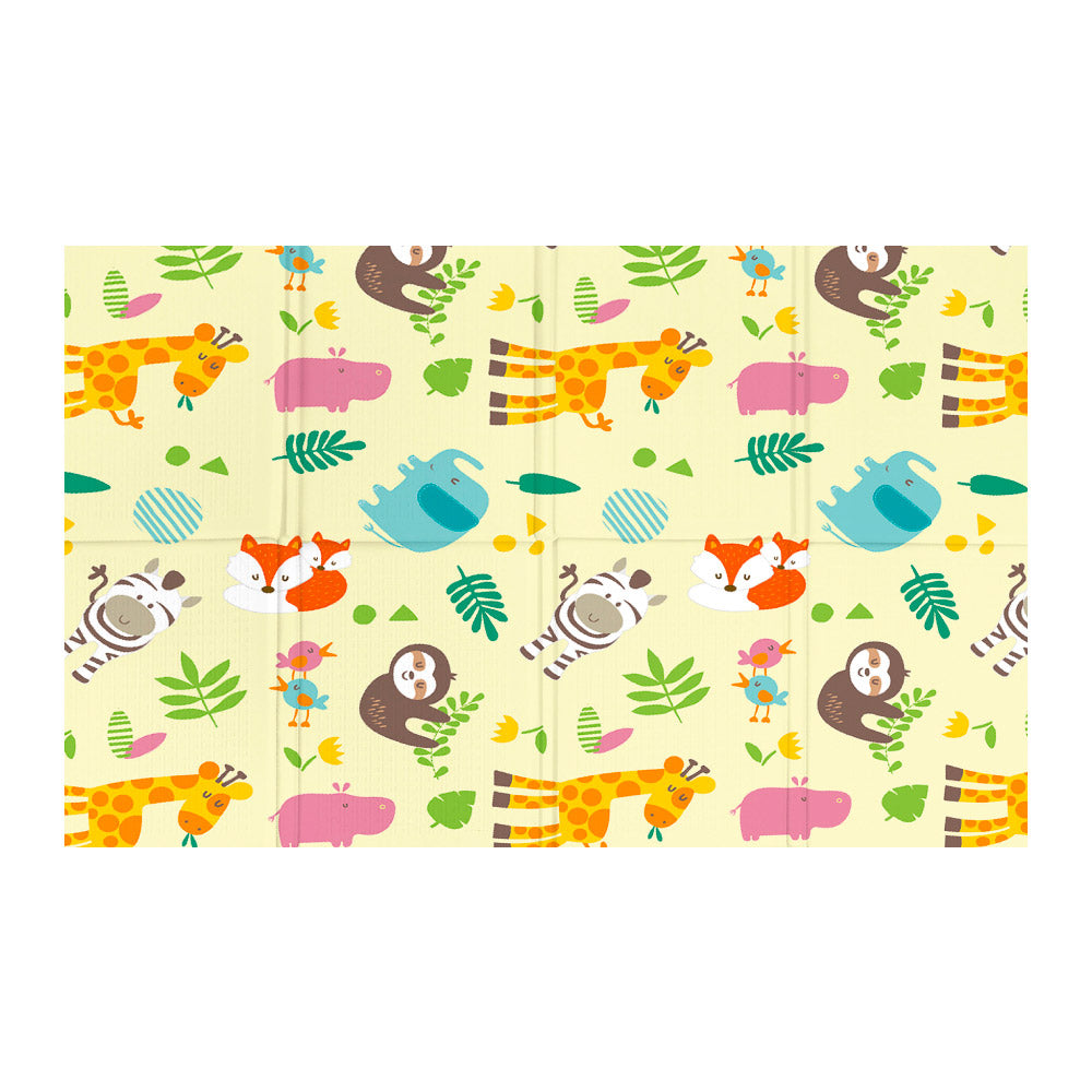 Tappeto Morbido per Bambini 200x150x1 cm Pieghevole Foresta Multicolore