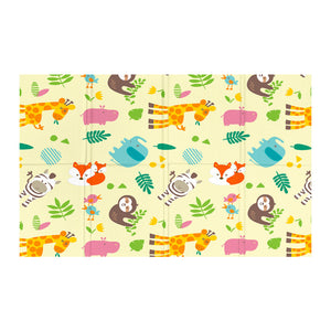 Tappeto Morbido per Bambini 200x150x1 cm Pieghevole Foresta Multicolore