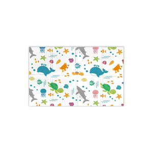 Tappeto Morbido per Bambini 120x90x0,8 cm Pieghevole Oceano Multicolore