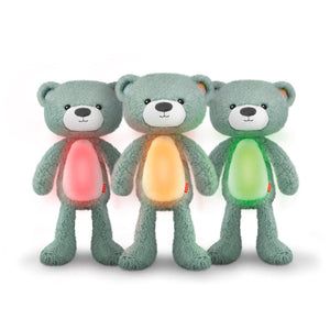 Orsacchiotto di Peluche Multifunzione Allenatore del Sonno 16x40x12 cm con Luce e Suoni Blu