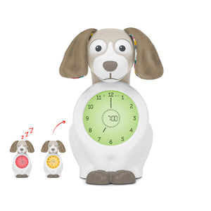 Orologio Cagnolino Multifunzione 11x20x13 cm con Sveglia Bianco/Beige