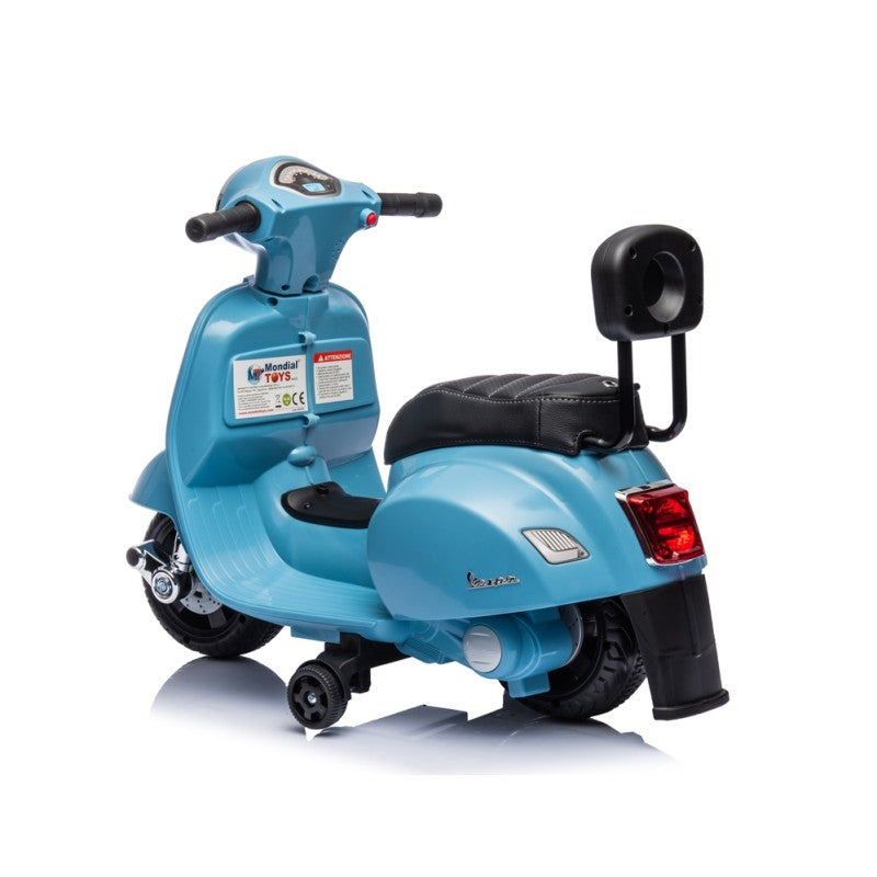 Piaggio Mini Vespa GTS Elettrica 6V per Bambini Azzurra