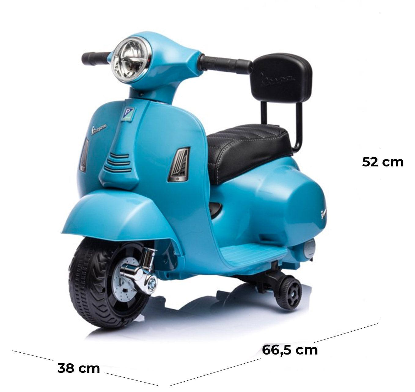 Piaggio Mini Vespa GTS Elettrica 6V per Bambini Azzurra