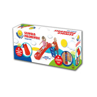 Scivolo per Bambini 130x47x72 cm Pieghevole in Plastica Rosso e Blu