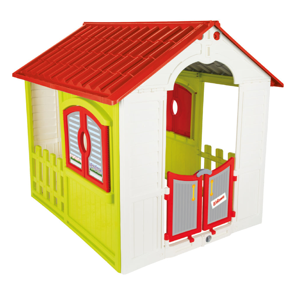 Casetta Gioco per Bambini 110x92x109 cm Cottage Pieghevole in Plastica