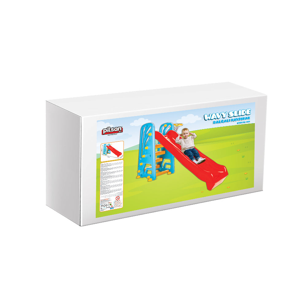 Scivolo per Bambini 105x176x92 cm con Canestro in Plastica Multicolore