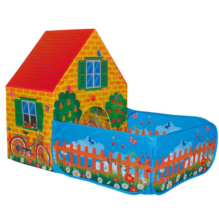 Tenda da Gioco per Bambini 150x90x110 cm con Apertura Pop-Up Garden House Multicolore