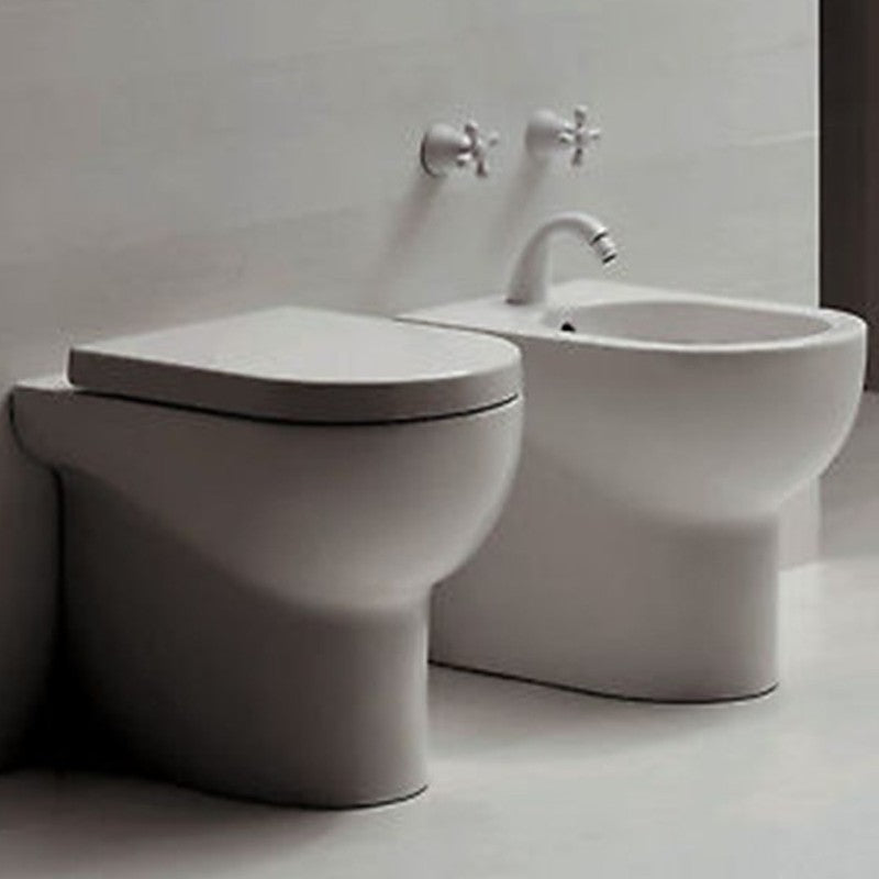 Sanitari Filoparete Ceramica Azzurra Mini Nuvola WC + BIDET + SEDILE SOFT CLOSE