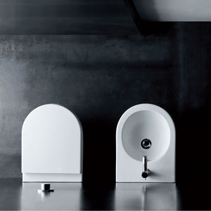 Sanitari Sospesi Ceramica Azzurra Nuvola WC + BIDET + SEDILE