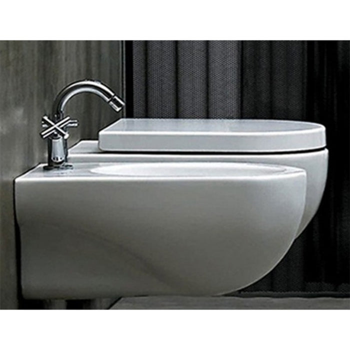 Sanitari Sospesi Ceramica Azzurra Nuvola WC + BIDET + SEDILE