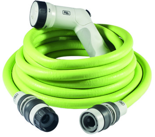 Tubo innaffio 15mt 1/4 estensibile con lancia ikon lime