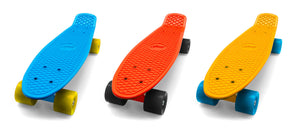 Skateboard con Tavola 57 cm in PP Street Cruizer Azzurro Arancio e Giallo