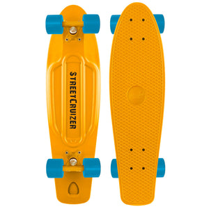 Skateboard con Tavola 57 cm in PP Street Cruizer Azzurro Arancio e Giallo