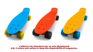 Skateboard con Tavola 57 cm in PP Street Cruizer Azzurro Arancio e Giallo