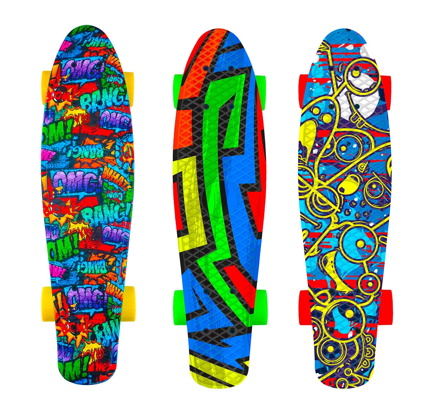 Skateboard con Tavola 57 cm in PP Kolor Multicolore