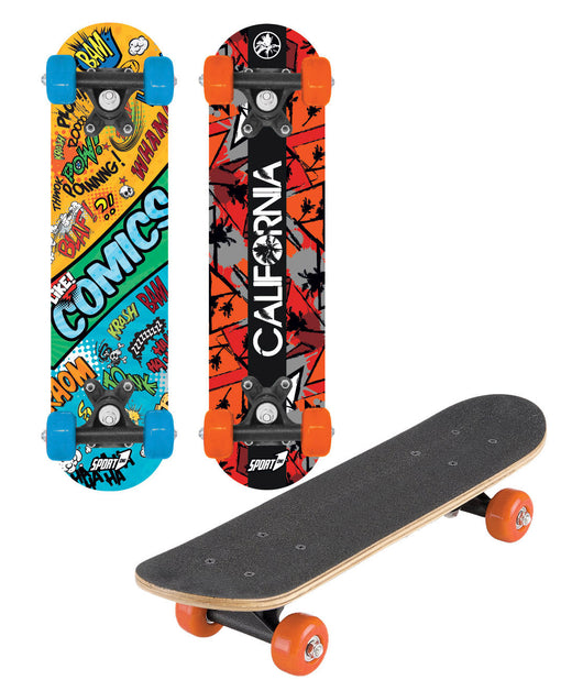 Skateboard con Tavola 60 cm in Legno Concava Cool Multicolore