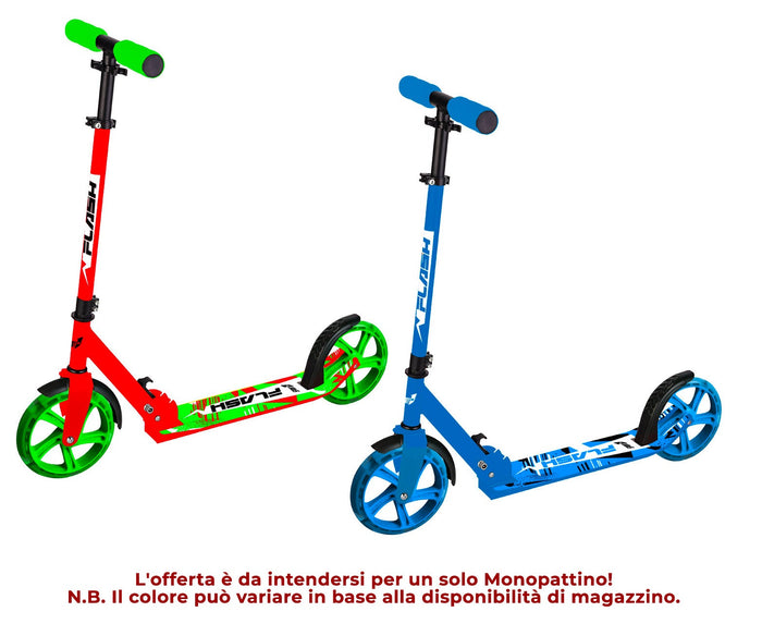 Monopattino 2 Ruote Pieghevole per Bambini Ruote 200 mm con Luci Azzurro o Verde